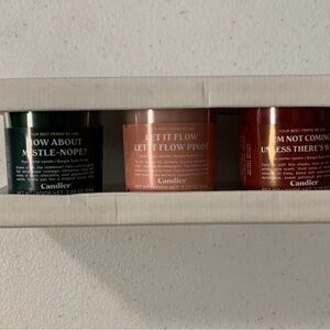 Andie Festive Candle Trio - Green, Pink, Red